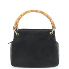 極美品 ヴィンテージ オールド グッチ バンブー レザー ハンドバッグ トート 000-3444-0575 ブラック 黒 レディース RUE DC25-3【中古】