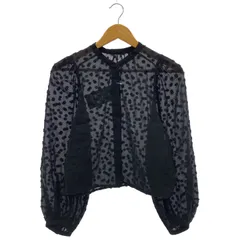 IENA ③ 24051900270230 Mi*Trefle シアーギャザーブラウス ロングスリーブ レディース ブラック FREE