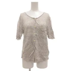 マーガレットハウエル MARGARET HOWELL リネンカーディガン ニット 半袖 薄手 1 グレー /GV