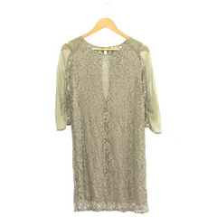 ー ▲ ①② レースワンピ レディース グリーン 38