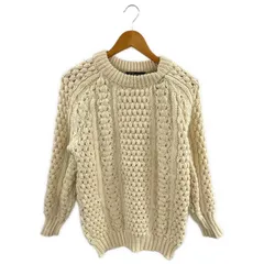 corra ④ 古着ケーブルニット レディース アイボリー ー