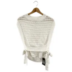 Spick & Span (スピックアンドスパン) ★ ① 23080200912010 コットンリリヤーン地柄ニットベスト レディース ホワイト FREE