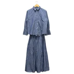 Mila Owen (ミラオーウェン) ★ ① ストライプシャツ・スカートセットアップ レディース ブルー 0/1