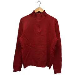 POLO RALPH LAUREN (ポロラルフローレン) ▲ ③ ラムウールハーフジップセーター メンズ レッド M