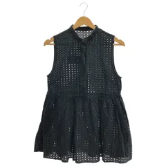 SIMPLICITE (サンプリシテ) ■ ② 25051700702010 バンドカラーノースリギャザーブラウス レディース ブラック FREE