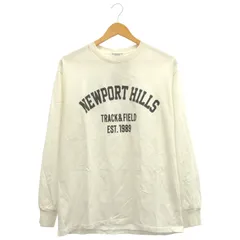 BEAUTY&YOUTH UNITED ARROWS (ビューティーアンドユースユナイテッドアローズ) ■ ①③ 16121755061 コットン ヴィンテージライク ロゴ ロングスリーブ Tシャツ レディース ホワイト FREE