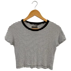 ZARA ▲ ② ショートボーダーT レディース ブラック M