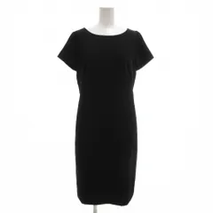 セオリーリュクス theory luxe ワンピース 40 半袖 フォーマル ひざ丈 黒 ブラック /NU