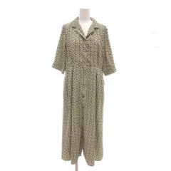 ケイビーエフ KBF アーバンリサーチ ワンピース F マキシ ロング 総柄 花柄 5分袖 カーキ /AE