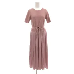 ミッシュマッシュ MISCH MASCH ワンピース M マキシ ロング 半袖 ニット切替 ピンク /AE