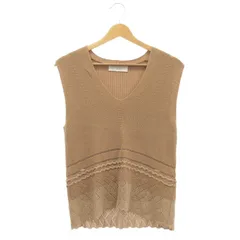 mame kurogouchi (マメクロゴウチ) ★ ①③ MM20PS-KN716 Mixed Knitted Fabric Sleeveless Tops レディース ベージュ 1