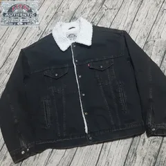 【size L】USA製 Levi's 70609 後染め サルファブラックボア デニムジャケット Gジャン