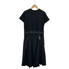 sacai (サカイ) ★★ ② 24-07401 Cotton Poplin x Cotton Jersey Dress レディース ブラック 2