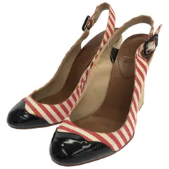 Christian Louboutin (クリスチャンルブタン) ★ ② ウェッジエスパドリーユサンダル レディース レッド 36