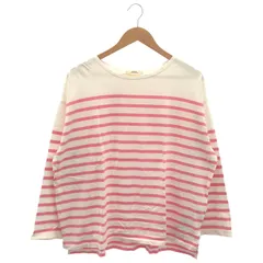 JOURNAL STANDARD relume (ジャーナルスタンダードレリューム) ① 22070462112030 パネルボーダーボートネックTEE レディース ピンク FREE