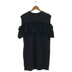 MM6 Maison Margiela (エムエムシックスメゾンマルジェラ) ★★ ② S32CU0132 S25454 20SS Ruffled drop detail cold shoulder dress ラッフル ワンピース レディース ブラック S