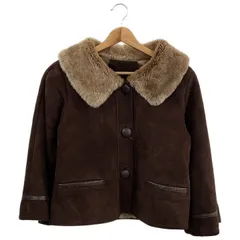 - ■ ④ ファージャケット レディース ブラウン -