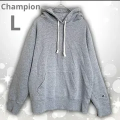 【即決ご希望額はコメントへ】 Champion　チャンピオン　パーカー　フーディー　スウェット　プルオーバー　グレー　Ｌ　ユニセックス　ロゴ　カジュアル　アメカジ　ストリート　スポーツ　シンプル　無地　定番　人気　お洒落　こなれ感　抜け感　秋冬　万能　着回し