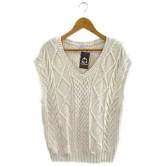 JEANASIS (ジーナシス) ▲ ③ JS063246MC ケーブルニットBIGベスト レディース ナチュラル FREE