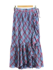 RACHEL COMEY (レイチェルコーミー) ② マドラスチェック巻きスカート レディース レッド