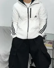 アディダス ハイブリッド シェルパ キルティング トラック ジャケット M