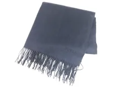 フルラ　FURLA　大判マフラー　ストール　ネイビー　フリンジ　カシミヤ　サイズ：62×162cm   匿名配送　送料無料
