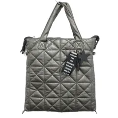 ベイフロー BAYFLOW チャーム付き 3WAY キルトトート トートバッグ ハンドバッグ ダークシルバー