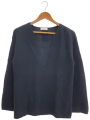 BEAUTY&YOUTH UNITED ARROWS (ビューティーアンドユースユナイテッドアローズ) ③ 7ゲージウール畦ディープスキッパーネックニットプルオーバー レディース ネイビー FREE