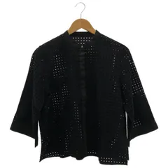 UNITED ARROWS green label relaxing (ユナイテッドアローズ グリーンレーベル リラクシング) ★ ② 3511-676-1509 カットワークレース 7分袖 ブラウス レディース ブラック FREE