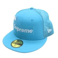 シュプリーム SUPREME 23SS NEW ERA ニューエラ Box Logo Mesh Back ボックスロゴ キャップ 7 3/8 ブルー ☆AA★