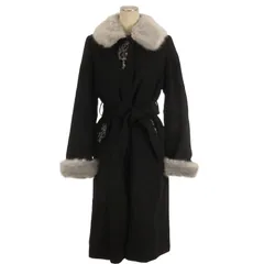 アクシーズファム axes femme タグ付き ロング コート フェイクファー ブラック M ■FF