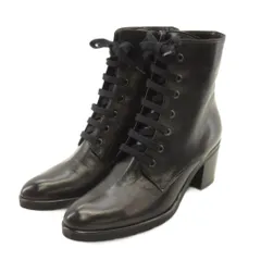 ルカグロッシ Luca Grossi レースアップ ブーツ レザー 37.5 ブラック