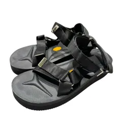 SUICOKE (スイコック) ★★ ② 20093587002910 グログランサンダル レディース ブラック US 7 (25.0cm」)