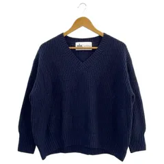 UNITED ARROWS green label relaxing (ユナイテッドアローズグリーンレーベルリラクシング) ③ 3613-104-1703 CB ハミルトン アゼ ワイド Vネック ニット レディース グレー FREE