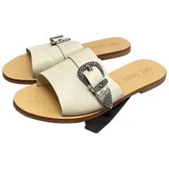 SOL SANA ② コンチョフラットサンダル レディース ベージュ 38