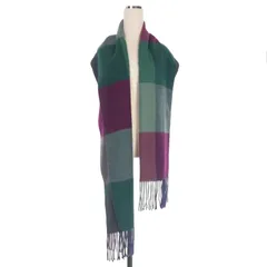 ワイズ Y's ヨウジヤマモト マフラー ストール フリンジ パープル系/グリーン系 紫/緑 YN-L02-181