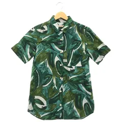 BACCA (バッカ) ★ ② 35-01-42-01303 ボタニカル柄シャツ レディース グリーン 38 BACCA (バッカ) ☆ ② 35-01-42-01303 ボタニカル柄シャツ レディース