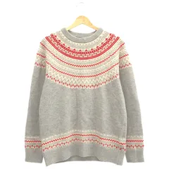 SHIPS (シップス) ★ ③ 116－04－0177 7ゲージ イタリア ヤーン ノルディック クルーネック ニット メンズ グレー S