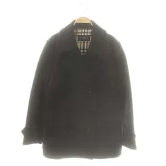 バーバリー ロンドン BURBERRY LONDON ダブルメルトンPコート ミドル丈 L ブラック /HK ■OSのサムネイル