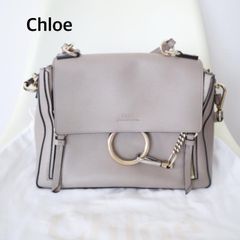 美品✨ Chloé Tess ラージ ショルダーバッグ モッティグレー 3way 