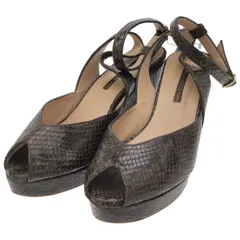 PELLICO SUNNY (ペリコサニー) ★ ③ パイソンサンダル レディース ブラウン 37 (23.5cm)