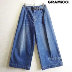 GRAMICCI　グラミチ　 ワイドデニム バギーパンツ　レディース M 相当　強 ストレッチ　インディゴブルー