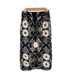 IENA (イエナ) ★ ② 17060900208020 カラーレースデザインスカート レディース ネイビー 34