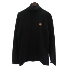 ルシアンペラフィネ LUCIEN PELLAT-FINET カシミヤ ニット セーター タートルネック 長袖 ワンポイント 黒 ブラック Sのサムネイル