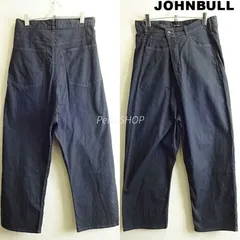 JOHNBULL　ジョンブル　コットンリネン ストレッチラップパンツ　W77cm / レディース L 相当　ハイウエスト　ブラック　ZP022　日本製