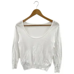 IENA  ★★ ① 25070900404010  Mer cotton セーターマシン 七分袖 プルオーバー レディース ホワイト FREE