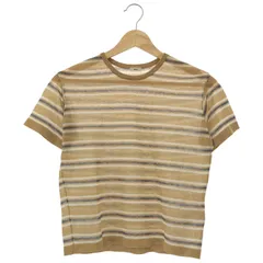 IENA ★★ ② 25080900451010 マルチボーダーTシャツニット レディース カーキ FREE