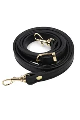 【特価商品】[YINKE] ショルダーストラップ ショルダー バッグ カバン レザー ショルダーベルト 調節可能 ショルダーバッグ ひも バッグ修理 交換用 持ち手ストラップ ショルダースト 単品 ラップ バッグ用 約120cm… (ブラック+ゴールドのバック