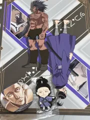 HUNTER×HUNTER ノブナガ セット (プラボード ラバーストラップ Aniart アニアート 缶バッジ)