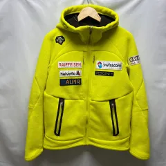 正規品/L デサント アウディ スキーチーム 蛍光 ライム フリース ジャケット
